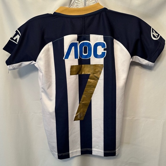 Nike Vaporknit Alianza Lima Peru #7 Blue White Unisex Soccer Jersey Size Youth 8 - Picture 6 of 11
